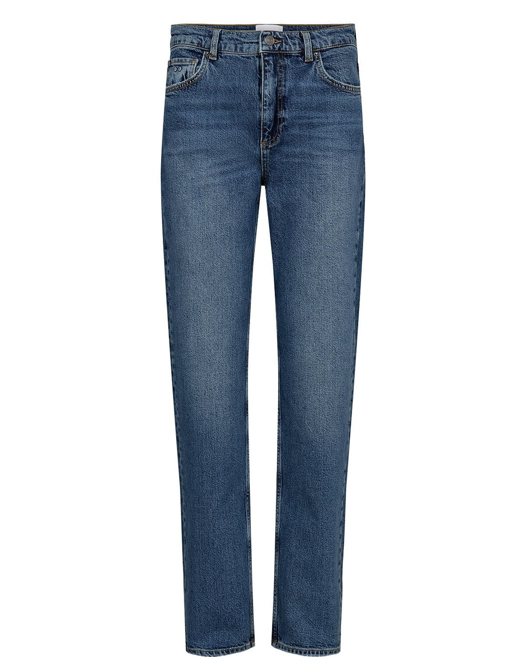 NUOSLO HR STRAIGHT JEANS - S3013 - Medium Blue Denim