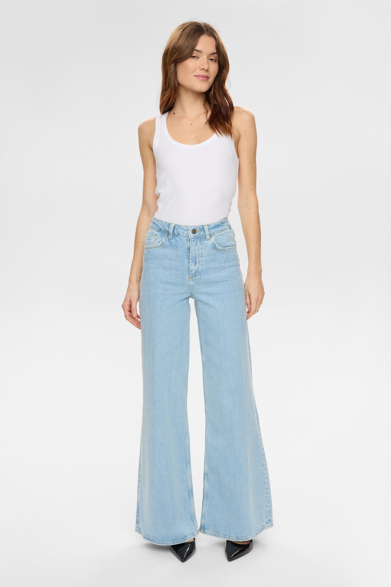 NUPISA HR WIDE JEANS - S3010 - Light Blue Denim