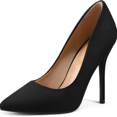 Women High Heels Pumps Closed Pointed Toe Stiletto 4IN Heels Dress Wedding Shoes