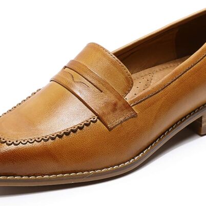 Women Top Leather Square Toe  Loafer Dress Casual Slip on Flat Office Work Shoes for Ladies